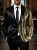 Trajes Europeos y Americanos para Hombre Transfronterizos con Lentejuelas Onduladas y Chaquetas Brillantes para Banquetes, Fiestas Nocturnas, Bodas y Fiestas en Discotecas