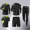 Ropa Deportiva Transfronteriza para Hombre Traje Deportivo Mallas de Secado Rápido Alta Elasticidad Entrenamiento de Carrera Ropa para Baloncesto Carrera Matutina Primavera y Otoño