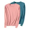 Conjunto de dos piezas Otoño e Invierno Suéter Pulóver para Mujer Cuello Redondo Tejido de Punto Holgado Color Sólido Manga Larga Talla Grande Capa Base Versátil