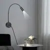Lámpara de Pared para Lectura junto a la Cama de 3W con Cuello de Cisne Lámpara de Lectura de Mesita de Noche de Hotel Lámpara de Pared Interior con Brazo Flexible Lámpara de Lectura Simple