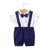 Ropa de bebé verano ropa de bebé clase a recién nacido un año caballero mameluco de manga corta enterizo ropa para niños