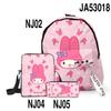 3D Novo Periférico Impresso Sanrio Melody Conjunto de Três Peças Mochila Escolar Mochila de Estudante Bolsa de Lápis