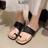 Sandálias de Verão Estilo Fada para Calçar com Saias, Chinelos de Verão Abertos na Ponta, Sandálias Rasteirinhas Abertas na Ponta, Calçados de Praia