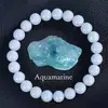 Jingde Jewelry Pulsera de Piedra Natural Cruda de Cristal Ágata Círculo Único Accesorios de Mano Naturales de Piedra para Hombres y Mujeres Transfronterizos Europeos y Americanos Venta al por Mayor