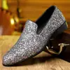 Amazon Aliexpress Popular Transfronterizo Talla Grande para Hombre Casual Estilo Coreano Moderno Personalizado Gorro de Punto Mocasines con Lentejuelas