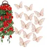 Amazon Pegatinas de Pared Mariposa Hueca 3D Papel Tapiz Decoración de Boda para el Hogar Pegatinas Creativas Sala de Estar Dormitorio