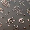 Pegatinas para Uñas de Hormiga Personalidad Múltiples Estilos Calavera Corazón de Halloween Pegatinas Estampadas en Caliente Adornos Fábrica YT9164