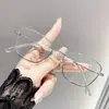 Gafas de Metal de Estilo Europeo y Americano para Estudiantes Hombres y Mujeres Ojo de Gato Tiktok Miopía, Sin Receta, Anti-Luz Azul de Gama Alta Transfronterizas