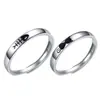 Anillo de plata de ley de pez gato para pareja, anillo lindo de Mori para pareja, amor a larga distancia, hebilla de vida, tamaño ajustable