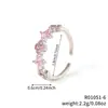 Anillo Abierto de Lujo Minimalista Ins de Nicho con Forma de Gota de Agua Cruzada Anillo de Hoja Francesa Dulce y Fresco para Mujer