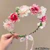 Diadema de Guirnalda de Flores de Principios de Primavera Estilo Princesa Hada Bosque Diadema de Cinta Floral Modelo Nuevo 2026 para Mujer Accesorio para el Cabello de Flor para Niños