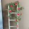Enredadera de Rosas Artificiales para Decoración de Arcos de Boda, Paisajismo Comercial, Cubiertas de Pared con Flores de Enredadera, Flores Falsas al por Mayor