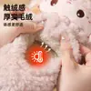 Pantuflas de algodón de dibujos animados para mujer, felpa gruesa de invierno, cálidas y resistentes al frío, suela gruesa, antideslizantes, lindas, para niñas, uso en interiores, con diseño de punta cerrada y forro esponjoso