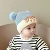 Otoño Invierno Lindo Gorro de Punto con Pompón para Bebé Niño Pequeño Forro Polar Engrosado Protección para las Orejas Unisex Súper Lindo Gorro de Lana Tejido