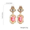 Brincos redondos geométricos europeus e americanos de moda transfronteiriça cravejados com diamantes, elegantes e sofisticados, brincos statement versáteis e únicos