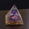 Comércio Exterior Transfronteiriço Novo Produto Pirâmide de Cristal Pedra Britada Resina Decoração de Mesa para Casa e Escritório Artesanato Fábrica