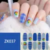 12 Dedos Blanco Sin Hornear Calcomanía para Uñas Calcomanía Completa Impermeable y Duradera Parche de Uñas para Arte de Uñas Estilo Simple Calcomanía para Uñas Película de Esmalte para Uñas