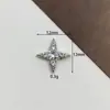 Mini acessórios de liga com estrelas totalmente cravejadas de diamantes temperamento retrô joias DIY adereços de cabeça presilha de cabelo capa de celular materiais artesanais