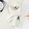 Bufanda de Punto de Color Sólido con Mezcla de Lana al 8% para Mujer, Estilo Coreano de Invierno, Sensación de Alta Gama, Gris Cálido, Bufanda Versátil de Pareja para Mujer
