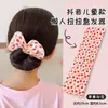 Twister de Cabelo Giratório de Bolinhas Preguiçoso Clipe Mágico de Torcer Acessório de Cabelo Laço Artefato de Cabeça Redonda Faixa de Cabelo Estampada