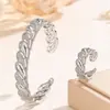 Pulsera de anillo de apertura giratoria nueva para mujer, moda de nicho, diseño único con diamantes, anillo para el dedo índice, anillo de moda estilo ins, estilo minimalista
