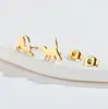 Pendientes de Gato Elásticos Coreanos, Pendientes de Temperamento Elegantes y Sencillos, Pendientes Asimétricos de Dibujos Animados Lindos Fabricante Venta al por Mayor