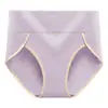 Pantaleta de Mujer Jacquard de Algodón Puro de Cintura Alta con Refuerzo Antibacteriano, Levanta Glúteos, Transpirable, Color Sólido, para Madres de Tallas Grandes, Braguita Triángulo de Control de Abdomen para Mujer