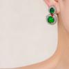 Moda Retro Europea y Americana Venta Caliente Transfronteriza Diseño Redondo Pendientes de Botón de Alta Calidad Circonita Microincrustada Pendientes Versátiles para Mujer