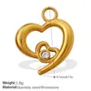 Moda Europeia e Americana Estilo Boêmio Retrô Acessórios de Pingente DIY Coração Flor Diamante Banhado a Ouro 18K Pingente Dourado