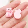 Mezcla de 20 Tipos de Resina Caricatura Oso Rosa, Sirena, Pequeño Dinosaurio Colgantes Llavero DIY Accesorios para Collar