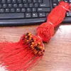 Cordón colgante de ocho cuentas, tejido a mano, de jade, accesorios de joyería para manualidades, cuerda roja, venta al por mayor