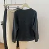 Sudadera de Forro Polar Bordada de Gato de Diseño de Nicho para Mujer, Suave y Amigable con la Piel, Sudadera Interior de Cuello Redondo, Chaqueta Engrosada