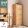 Estante de Pared de Madera Maciza Sala de Estar Hogar Estantería de Esquina de Pie con Puerta Almacenamiento Moderno Simple Multicapa Gabinete Pequeño