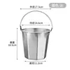 Cubo de Hielo Octagonal de Acero Inoxidable 304 Cubo Pequeño Coreano con Barra de Asa Cubo de Hielo Cubo para Cerveza Vino Tinto Cubo para Pollo Frito