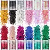Polvo mixto +1+2+3mm + lentejuelas láser de estrella de cinco puntas, traje de manicura ultrafino, 12 botellas, oferta especial de Amazon