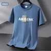 Camiseta de manga corta de seda helada para hombre 2025 nuevo verano talla grande deportiva de secado rápido top tipo camiseta grande