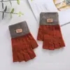 Guantes de Medio Dedo para Hombres y Mujeres, Guantes de Lana Cálidos de Invierno y Antihielo, Guantes de Trabajo sin Dedos para Teclado