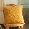 Cojín de Felpa Estilo Nórdico Ins Cojín Decorativo para Sofá Cojín de Respaldo para Sala de Estar Cama Funda de Cojín Estilo Blanco Crema Sin Relleno