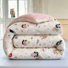 Nuevo edredón de invierno de algodón tipo puff con estampado, cálido y engrosado, funda de edredón para otoño/invierno, cama doble, núcleo de edredón, edredón de algodón para estudiantes