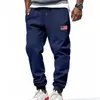 Estação Independente Transfronteiriça Primavera e Outono Estilo Americano Solto Masculino Casual Simples Grátis Dia da Independência Esportivo Casual Calça de Moletom com Cordão