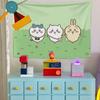 Dibujo Animado Lindo Jiikawa Periférico Tela Colgante de Fondo Tela Estudiante Dormitorio Recámara Cabecera Tela Decorativa Tapiz