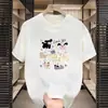 Atacado Exportador Fabricante Camiseta de Verão Simples Confortável Jovem Estampa de Urso Americano Manga Três Quartos Gola Redonda