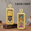 Deus da Riqueza Amarelo Estilo Xizang, Deus da Riqueza Preto, Tara Verde, Zhaliram, Divindade Padroeira do Zodíaco, Pingente Thangka Tridimensional Pintado à Mão