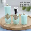 Tubo de batom vazio DIY bálsamo labial nova fivela magnética estilo chinês cabeça em relevo quadrado concha artesanal outro