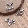 12x12mm 0.9g Plata Antigua Accesorios para Joyería Hecha a Mano DIY Colgante Lindo de Animal Cachorro