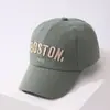 Gorra de béisbol infantil moda casual gorra de pico para niños coreana simple letra BOSTON sombrero transfronterizo T317
