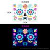 2025 Venta Caliente Transfronteriza Halloween Muerto Bronceado Fluorescente Cara de Muerte Pegatina Tatuaje Pegatina Fiesta Neón Tatuaje