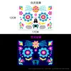 Adesivos de Tatuagem à Pronta Entrega com Folha Dourada e Adesivos Faciais Fluorescentes, Novos Adesivos de Tatuagem para Festa Neon de Halloween de Venda Quente Transfronteiriça