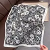 70 Lenços de Seda com Toque de Luxo, Moda Coreana Versátil Profissional Pequenos Lenços de Pescoço de Seda Sintética, Lenços de Seda Estampados Retrô para Mulheres