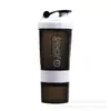 Nuevo vaso de plástico de moda de 500 ml de tres capas, vaso deportivo para fitness, vaso de tres capas para batidos de proteína en polvo, se puede imprimir logo